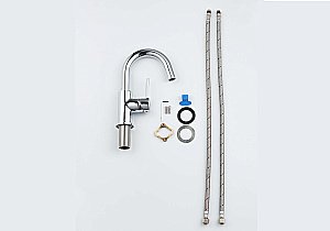 Смеситель для раковины Европа AQ1307CR хром, без донного клапана купить в интернет-магазине сантехники Sanbest