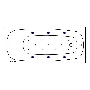 Ванна с гидромассажем WhiteCross LAYLA RELAX 170x75 белая/хром купить в интернет-магазине Sanbest