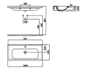 Раковина Creavit Ideal 100 ID100-0000 белая купить в интернет-магазине Sanbest