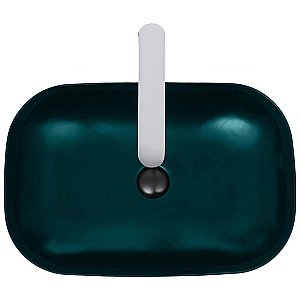 Раковина накладная WeltWasser WW ELBACH M2143 BBG 49 черно-зеленая матовая купить в интернет-магазине Sanbest