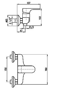 Смеситель для душа Rav-Slezak YUKON YU180.5 купить в интернет-магазине сантехники Sanbest