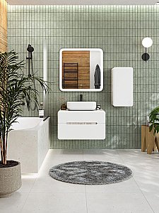 Тумба с раковиной Art&Max AM-Genova-800-2C-SO-CH/AM-78109 Бетон хафит для ванной в интернет-магазине Sanbest