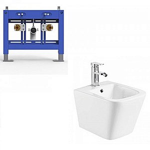 Биде с инсталляцией WeltWasser BAMBERG 480 BD+GELBACH 005 GL-WT белое купить в интернет-магазине Sanbest