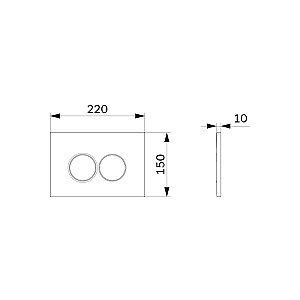 Кнопка для инсталляции AM.PM ProC I070101 Белый глянцевый купить в интернет-магазине сантехники Sanbest