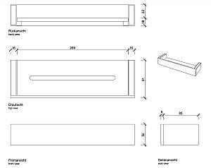  Полка для душа Decor Walther Brick DA30 хром купить в интернет-магазине сантехники Sanbest