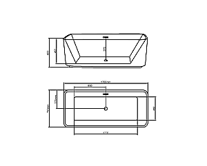 Ванна акриловая Grossman Cristal 170х75 GR-2028F белая купить в интернет-магазине Sanbest