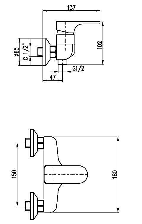 Смеситель для душа Rav-Slezak YUKON YU180.5 купить в интернет-магазине сантехники Sanbest