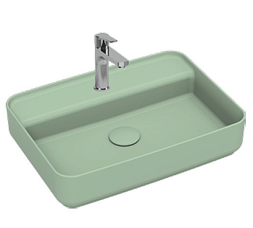 Раковина ISVEA Infinity 55 10NF66055SV-2T мятно-зеленый матовый купить в интернет-магазине Sanbest