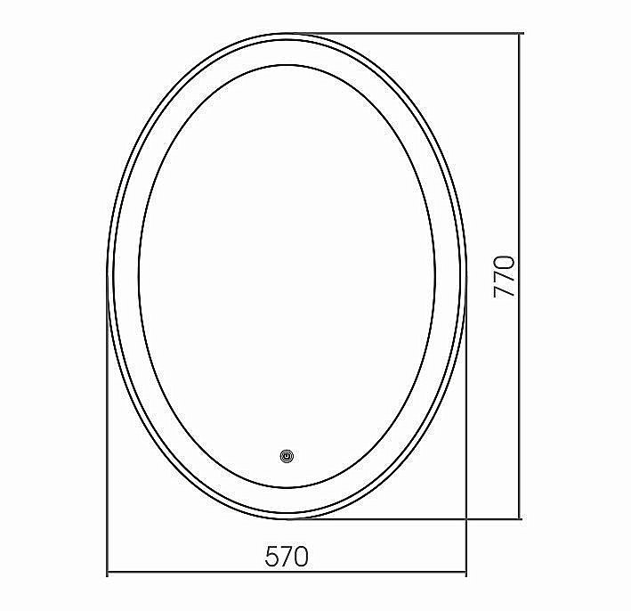 Зеркало с сенсором GROSSMAN Galaxy 857770 57x77 в ванную от интернет-магазине сантехники Sanbest