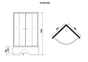 Душевой уголок Niagara Eco NG-005-14 80х80 купить в интернет-магазине Sanbest