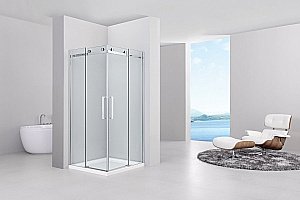 Душевой уголок Black&White Stellar Wind 2029090 90х90 стекло прозрачное/профиль хром купить в интернет-магазине Sanbest