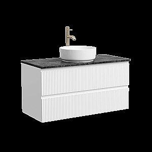 Тумба с раковиной Sancos SNOB R 100 со столешницей, белая матовый для ванной в интернет-магазине Sanbest