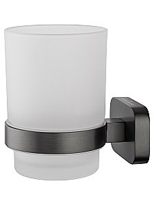 Стакан для зубных щеток с держателем WONZON & WOGHAND GRAFFITY, Темный графит (WW-9321-BGM) купить в интернет-магазине сантехники Sanbest