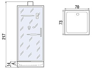 Душевая кабина River Moero 70x73 без крыши купить в интернет-магазине Sanbest