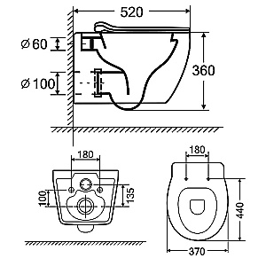 Инсталляция для унитаза Azario AZ-8010-1000 купить в интернет-магазине сантехники Sanbest