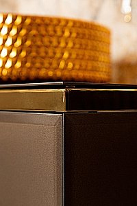 Консоль с раковиной и столешницей Armadi Art LUCIDO DELMAR 100 коричневый для ванной в интернет-магазине сантехники Sanbest