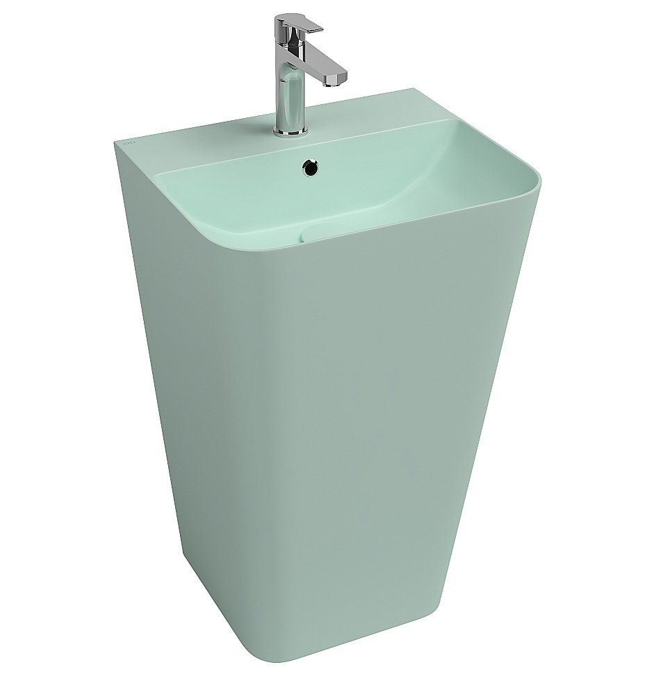 Раковина ISVEA Sott'Aqua 50 10SQ37001SV-2T мятно-зеленый матовый купить в интернет-магазине Sanbest