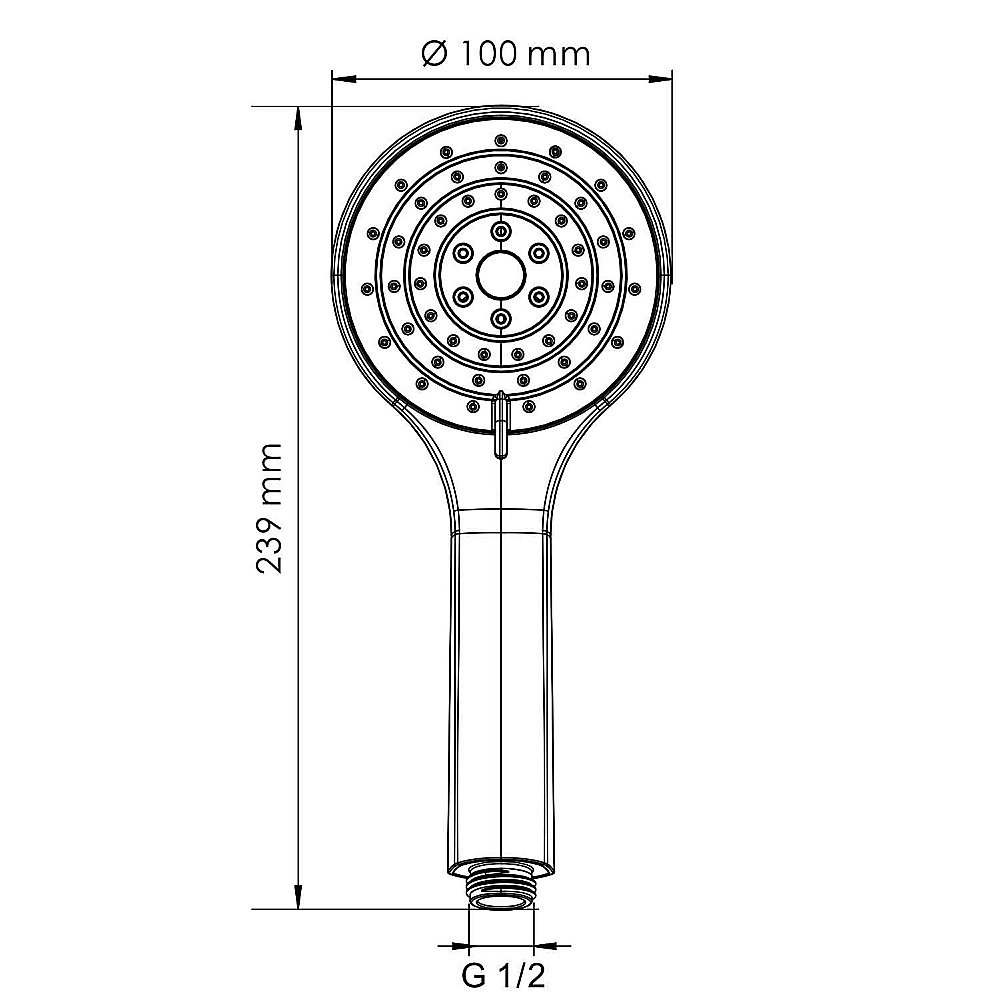 Душевая лейка WasserKraft A356 никель купить в интернет-магазине сантехники Sanbest
