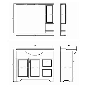 Зеркало со шкафом Comforty Севилья 100 в ванную от интернет-магазине сантехники Sanbest