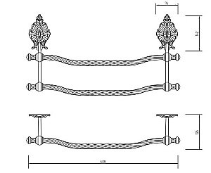 Полотенцедержатель Migliore Elisabetta ML.ELB-60.123.DO золото купить в интернет-магазине сантехники Sanbest