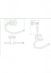 Держатель для туалетной бумаги CeramaLux Azzuro 95606 черный матовый/золото купить в интернет-магазине сантехники Sanbest