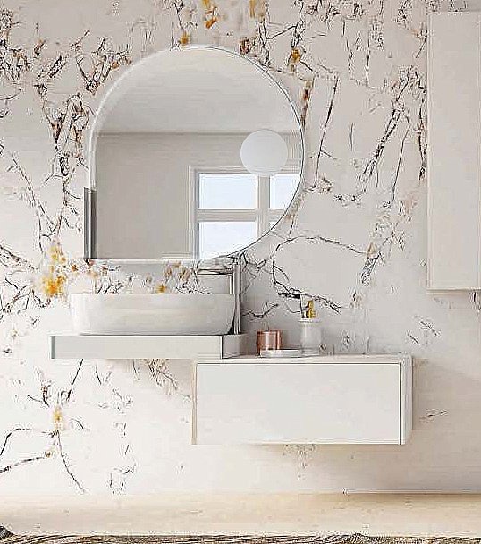 Зеркало с LED подстветкой Cezares 45012 90x90 в ванную от интернет-магазине сантехники Sanbest