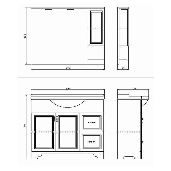 Зеркало со шкафом Comforty Севилья 100 в ванную от интернет-магазине сантехники Sanbest