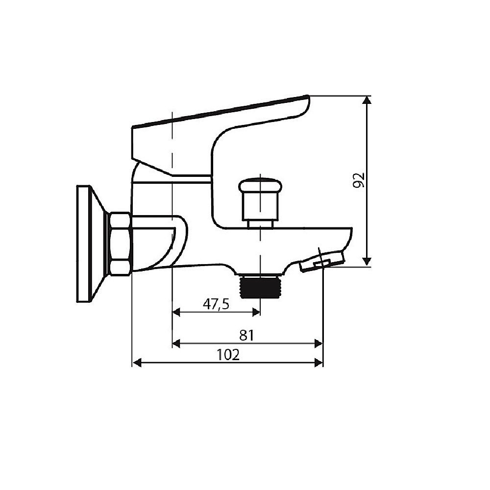 Смеситель для ванны Dorff Norma D1010008 хром купить в интернет-магазине сантехники Sanbest
