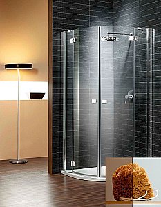 Душевой уголок Radaway Almatea PDD/E 100х80 30542-01-08N стекло коричневое/профиль хром купить в интернет-магазине Sanbest