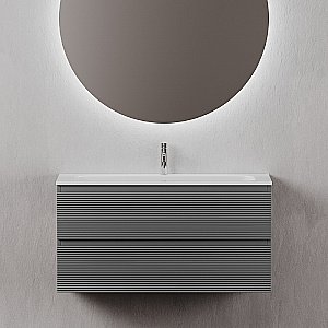 Тумба с раковиной Sancos Folk 100 FL100GS Grey soft для ванной в интернет-магазине Sanbest