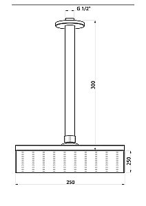 Верхний душ GPD ADS15 купить в интернет-магазине сантехники Sanbest