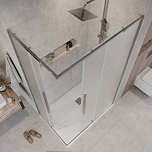 Душевой уголок Grossman Galaxy 90х80 300.K33.01.9080.10.02 стекло шиншилла/профиль хром купить в интернет-магазине Sanbest