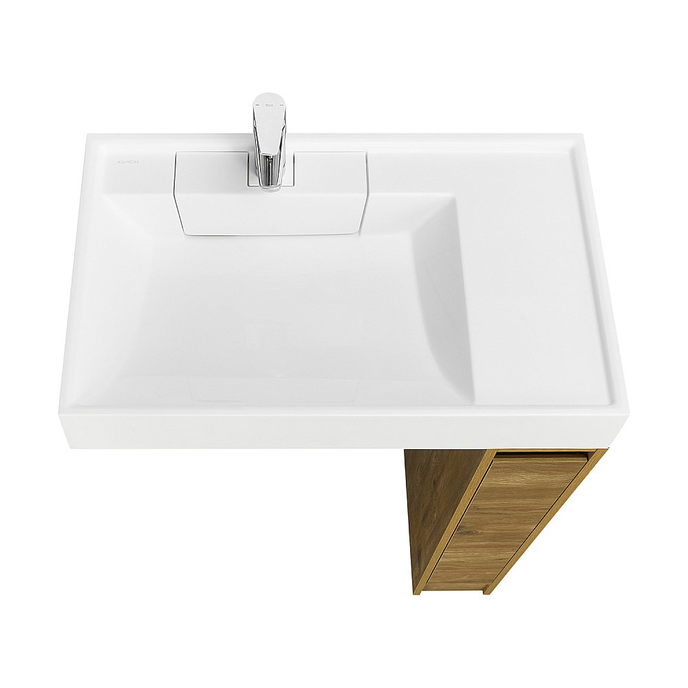 Тумба с раковиной Акватон Лондри 20 дуб рустикальный для ванной в интернет-магазине Sanbest