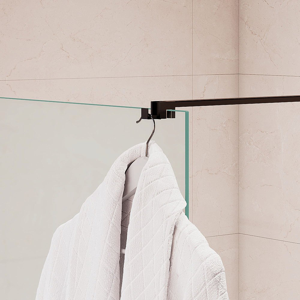 Душевая перегородка RGW Walk In WA-210B 90 351021009-24 стекло матовое/профиль черный купить в интернет-магазине Sanbest