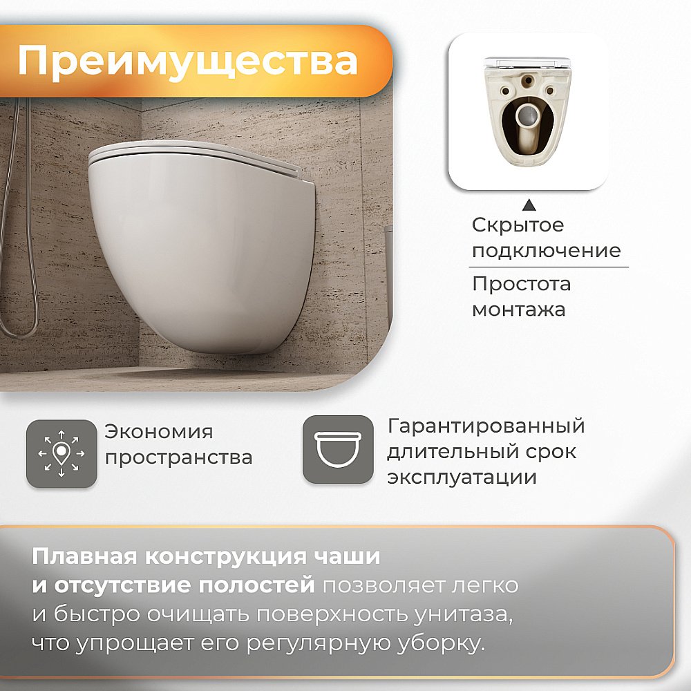 Унитаз подвесной Grossman Tornado GR-4455SQC купить в интернет-магазине Sanbest