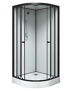 Душевая кабина Loranto NEO CS-22109 90х90 прозрачное стекло/профиль черный матовый купить в интернет-магазине Sanbest