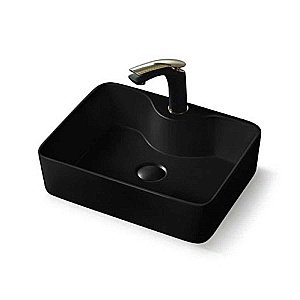 Раковина накладная Vincea 47,5 VBS-127MB черная матовая купить в интернет-магазине Sanbest