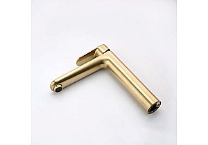 Смеситель для раковины Aquatek Ника AQ1804BG 190 золото шлифованное, без донного клапана купить в интернет-магазине сантехники Sanbest