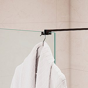 Душевая перегородка RGW Walk In WA-210B 90 351021009-24 стекло матовое/профиль черный купить в интернет-магазине Sanbest