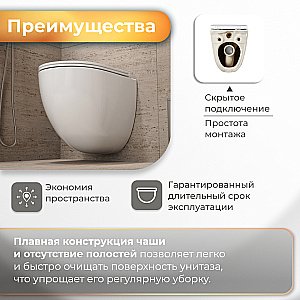 Унитаз подвесной Grossman Tornado GR-4455SQC купить в интернет-магазине Sanbest