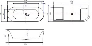 Акриловая ванна Allen Brau Priority 4 2.31004.21A 170х78 левая купить в интернет-магазине Sanbest