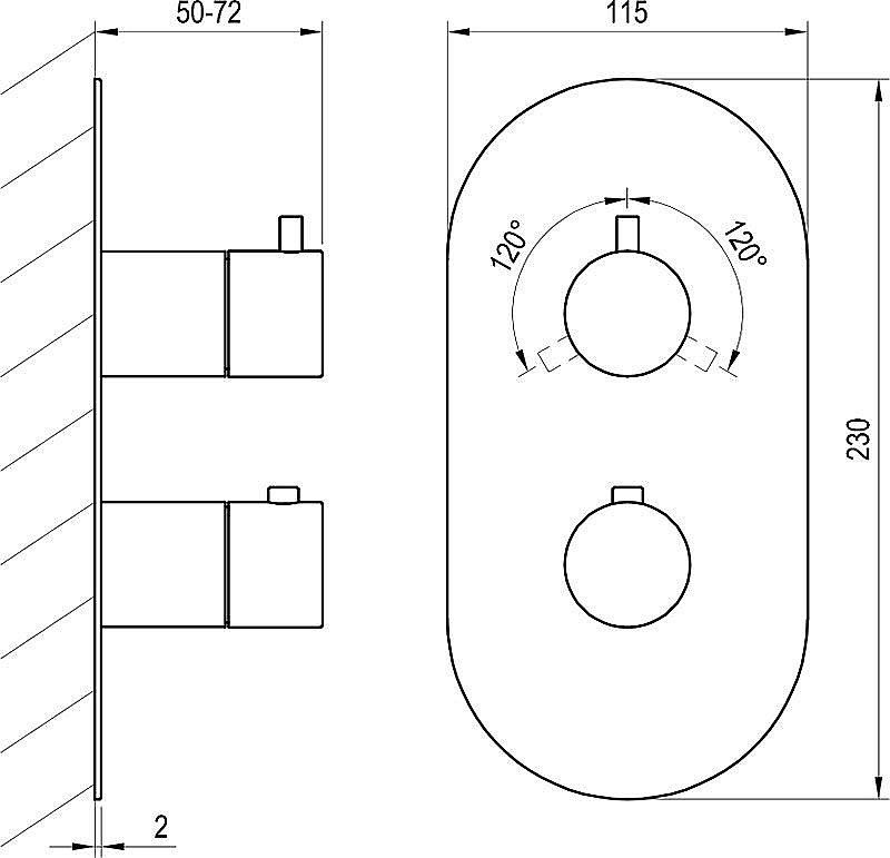 Смеситель для душа Ravak Espirit X070326 графит купить в интернет-магазине сантехники Sanbest
