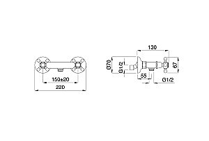 Смеситель для душа Migliore Revival ML.REV-446.CR хром купить в интернет-магазине сантехники Sanbest