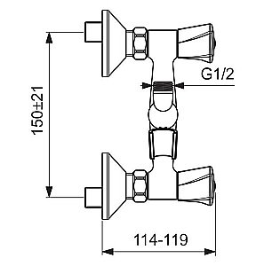 Смеситель для душа VIDIMA LIFE BA360AA купить в интернет-магазине сантехники Sanbest
