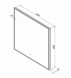 Зеркало ART&MAX SORRENTO 100 AM-Sor-1000-1000-DS-F в ванную от интернет-магазине сантехники Sanbest