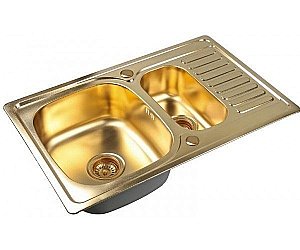 Мойка для кухни ZORG Inox PVD SZR-78-2-50 BRONZE купить в интернет-магазине сантехники Sanbest