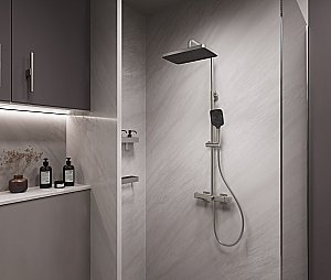 Душевая система Vincea Core VSFS-4CO1BN брашированный никель купить в интернет-магазине сантехники Sanbest