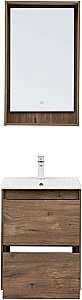 Тумба с раковиной Aquanet Милан 336376/303190 50 дуб рустикальный для ванной в интернет-магазине Sanbest