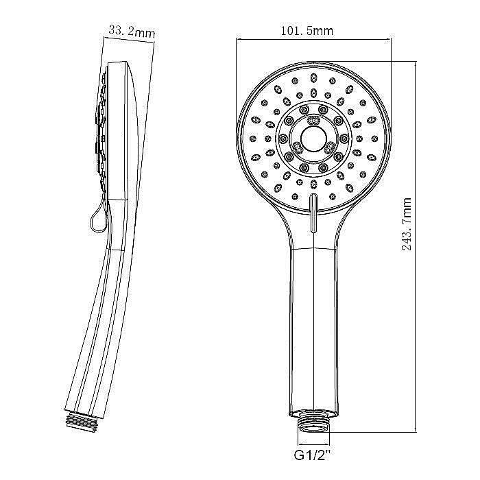 Душевая лейка Aquanet КН50601СР купить в интернет-магазине сантехники Sanbest
