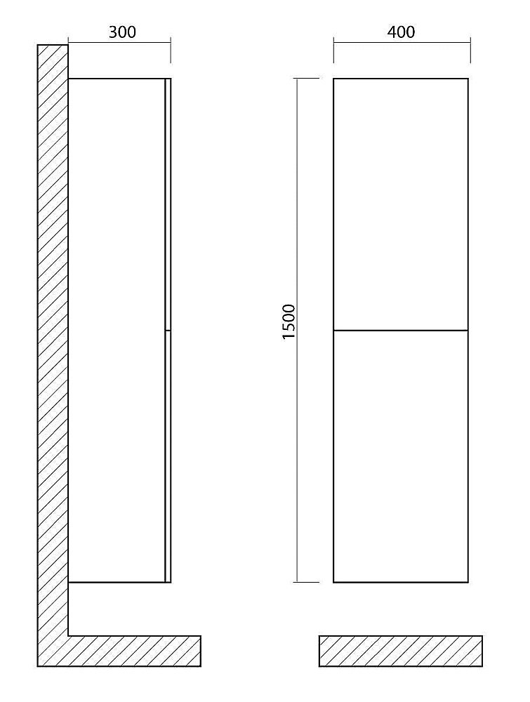 Шкаф подвесной Art&Max VERONA-PUSH 40 Гаскон Пайн Светлый для ванной в интернет-магазине сантехники Sanbest